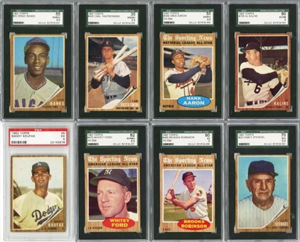 1962 Topps Complete Set of 598 Cards with 16 Graded! 